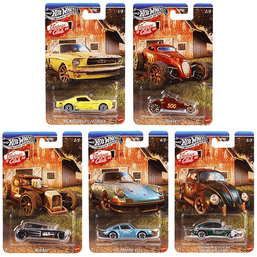 Hot Wheels 2025 Silver Series Vintage Club 1968 Series Set of 5-Vehicles-Hot Wheels-Toycra
