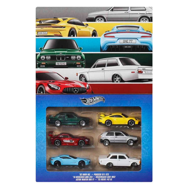 Hot Wheels 2026 Silver Series - Euro Style (Set of 6)+ Hot Wheels 2026 Team Transport 24 Honda Civic Type R Combo