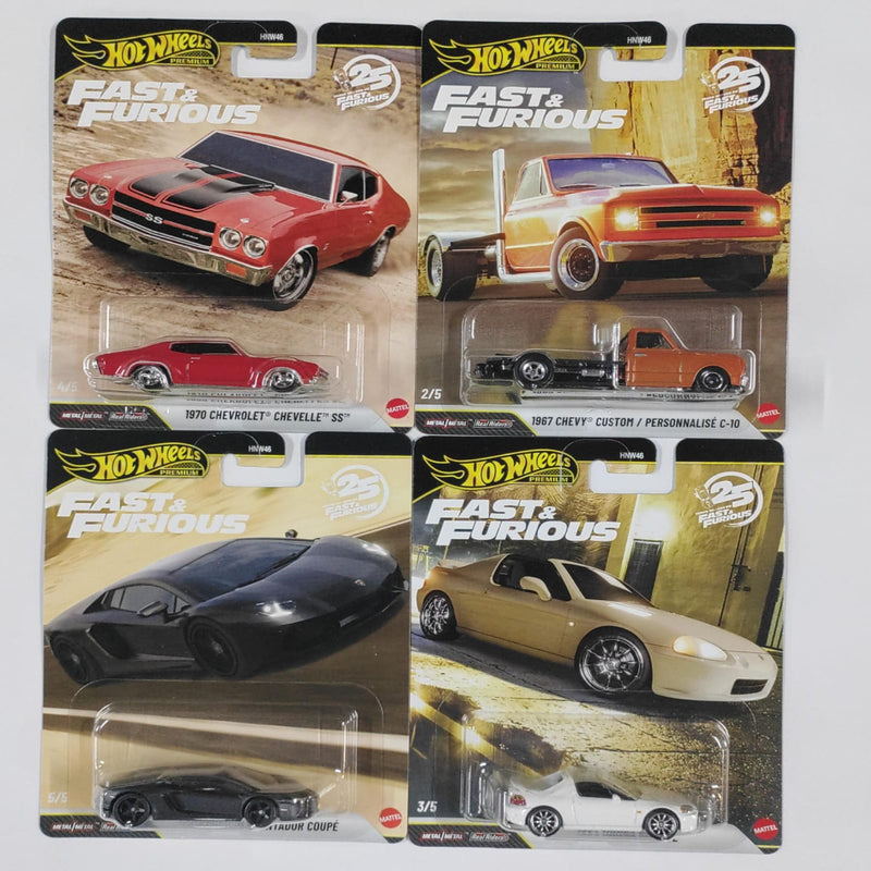 Hot Wheels 2026 Fast and Furious - Set of 4 + Barbie Signature Doll By Anita Dongre Combo