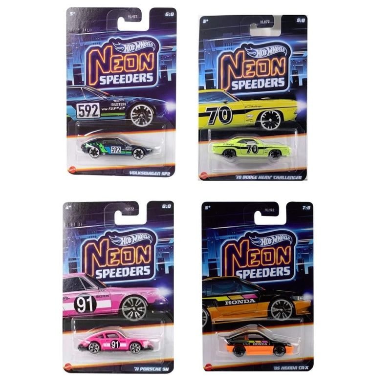 Hot Wheels 2026 Neon Speeders - Set of 4