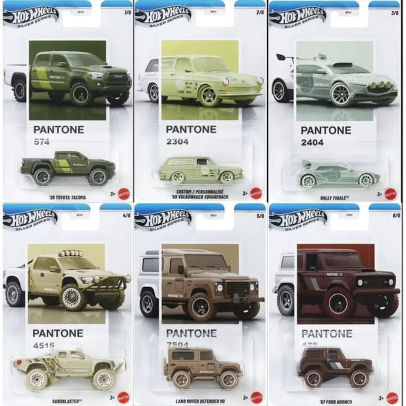 Hot Wheels 2026 Pantone Die-Cast Car Collection Set of 6 + Batman Collection Pack of 10 Cars