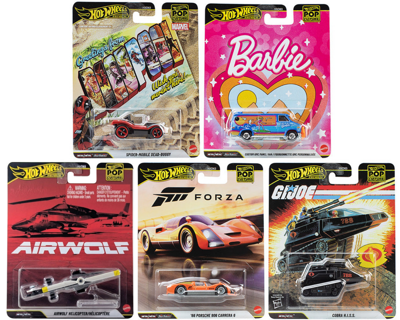 Hot Wheels 2026 Pop Culture – Set of 5 Cars