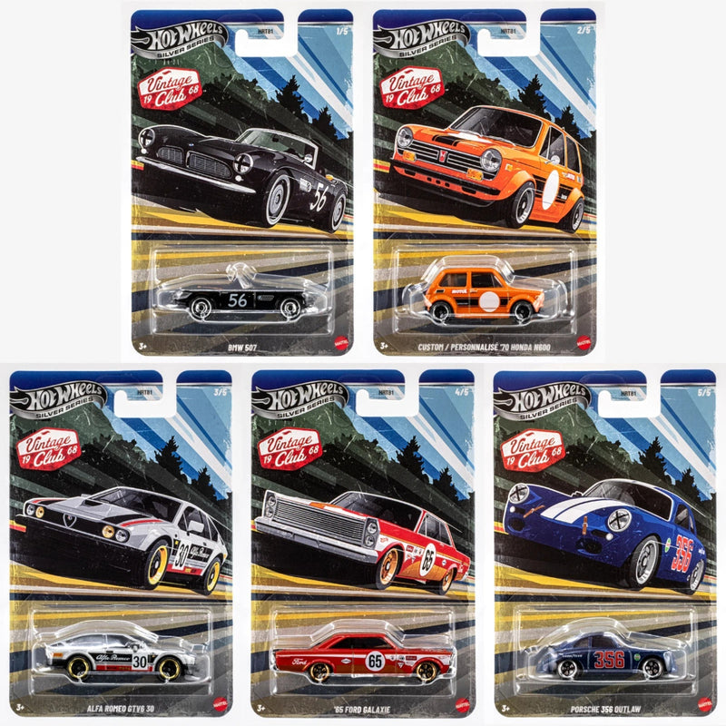 Hot Wheels 2026 Silver Series Vintage Club 1:64 Scale Set Of 5+Barbie Signature Diwali Doll