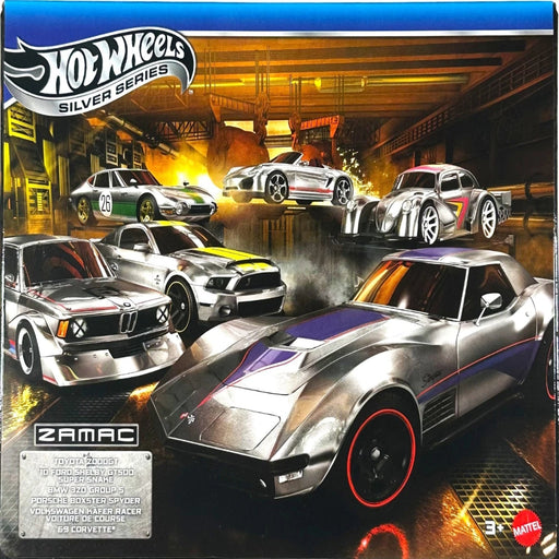 Hot Wheels 2026 Silver Series ZAMAC Set of 6+Hot Wheels 2026 Team Transport 24 Honda Civic Type R Combo