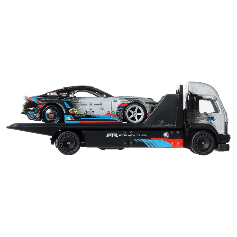 Hot Wheels 2026 Team Transport Combo Pack (24 Honda Civic Type R / Kousoku Camion De + 2024 Ford Mustang RTR Spec 5-FD Aero Lift Lift )