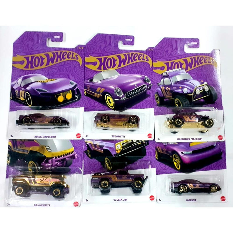 Hot Wheels 57th Anniversary 1:64 Scale Die-Cast Vehicle - Pack Of 6-Vehicles-Hot Wheels-Toycra