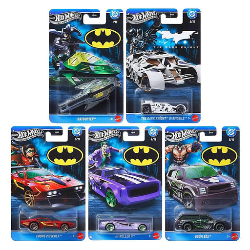 Hot Wheels Batman Silver Series 2025 - Set of 5-Vehicles-Hot Wheels-Toycra