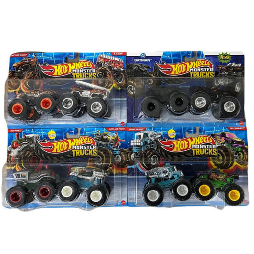 Hot Wheels Demolition Doubles 2025 Monster Trucks - Set Of 4-Vehicles-Hot Wheels-Toycra