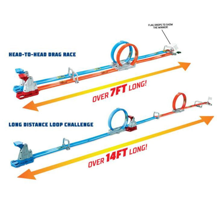 Hot Wheels Double Loop Dash Track Set-Action & Toy Figures-Hot Wheels-Toycra