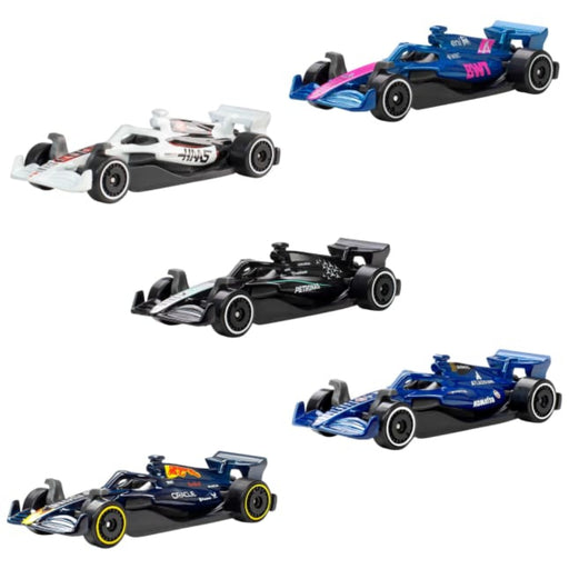 Hot Wheels Formula 1 5-Pack, Set Of 5 Die-Cast Toy F1 Cars in 1:64 Scale-Vehicles-Hot Wheels-Toycra