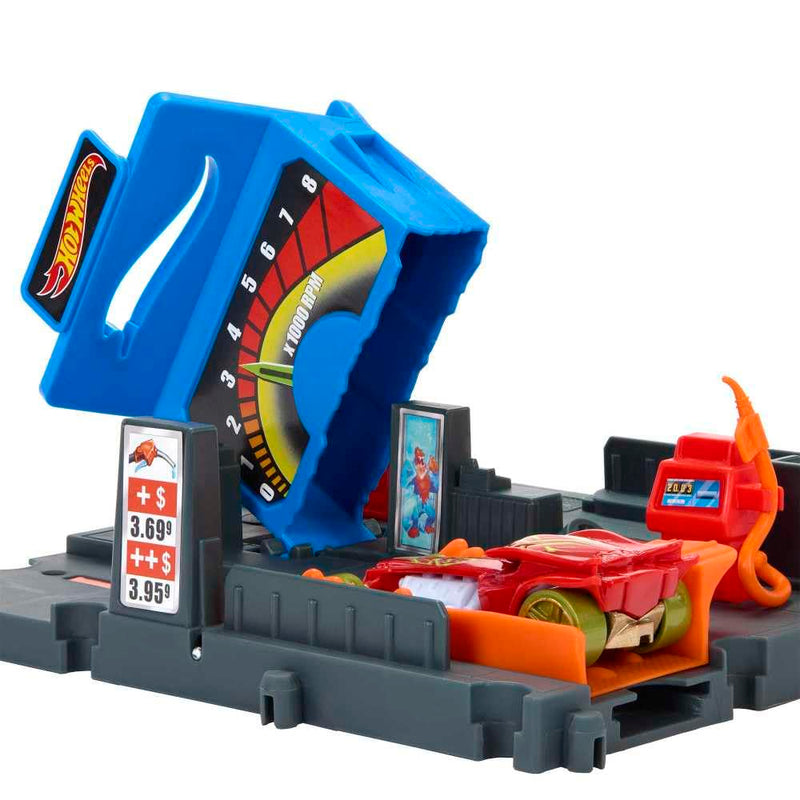 Hot Wheels Formula 1 5-Pack +Hot Wheels Fual Station Shift + Hot Wheels Speedy Pizza Pick-Up Combo Pack