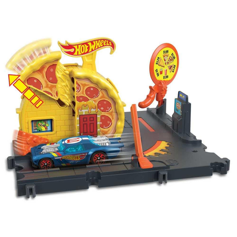Hot Wheels Formula 1 5-Pack +Hot Wheels Fual Station Shift + Hot Wheels Speedy Pizza Pick-Up Combo Pack