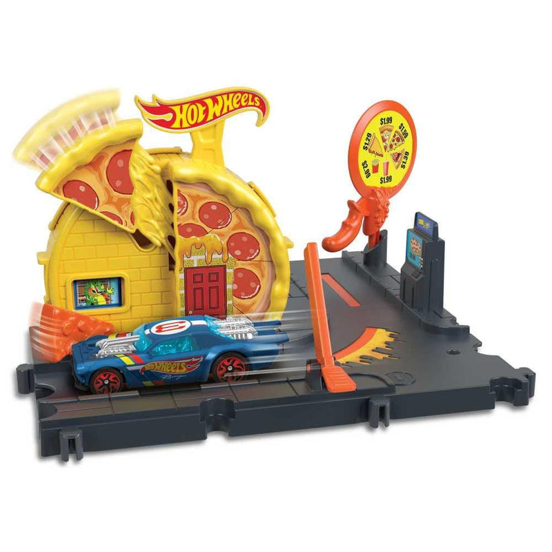 Hot Wheels Formula 1 5-Pack +Hot Wheels Fual Station Shift + Hot Wheels Speedy Pizza Pick-Up Combo Pack