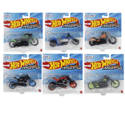 Hot Wheels Formula 1 5-Pack + Hot Wheels Moto Street Power Motorcycle Set of 6 Combo Pack