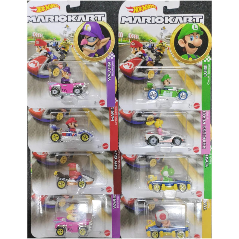Hot Wheels Mario Kart 2025 Set of 8-Vehicles-Hot Wheels-Toycra