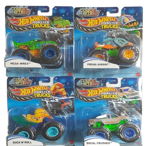 Hot Wheels Monster Trucks Color Shifters Vehicle - Set Of 4-Vehicles-Hot Wheels-Toycra