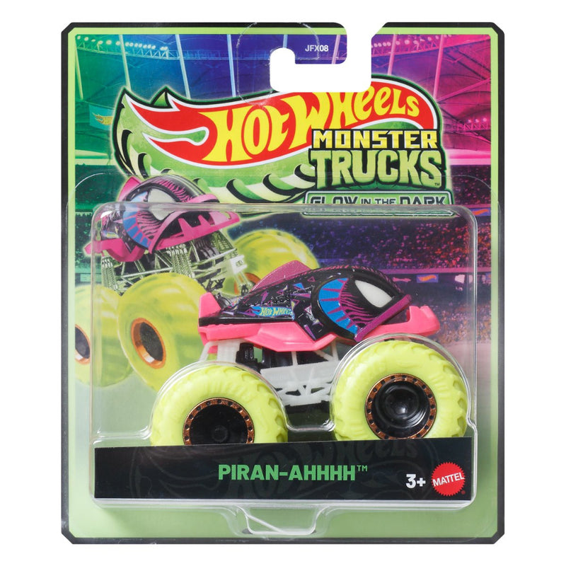 Hot Wheels Monster Trucks Glow in the Dark Vehicle- Set of 6