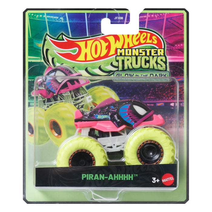 Hot Wheels Monster Trucks Glow in the Dark Vehicle- Set of 6-Vehicles-Hot Wheels-Toycra