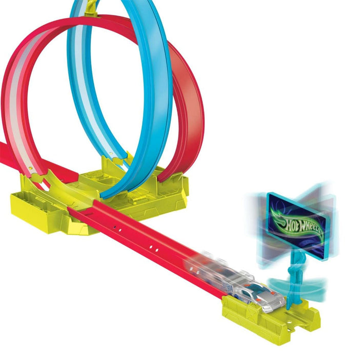 Hot Wheels Neon Speeders Laser Stunt Slamway Track Set-Action & Toy Figures-Hot Wheels-Toycra