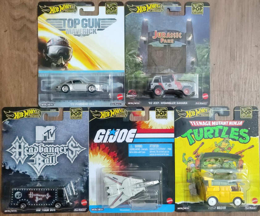 Hot Wheels Pop Culture – Set of 5 Cars-Vehicles-Hot Wheels-Toycra