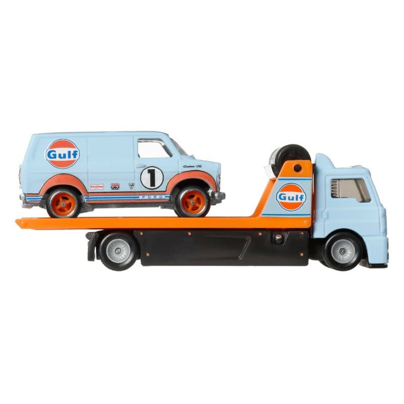 Hot Wheels Premium 1:64 Scale Gulf Racing Diorama Set of 4