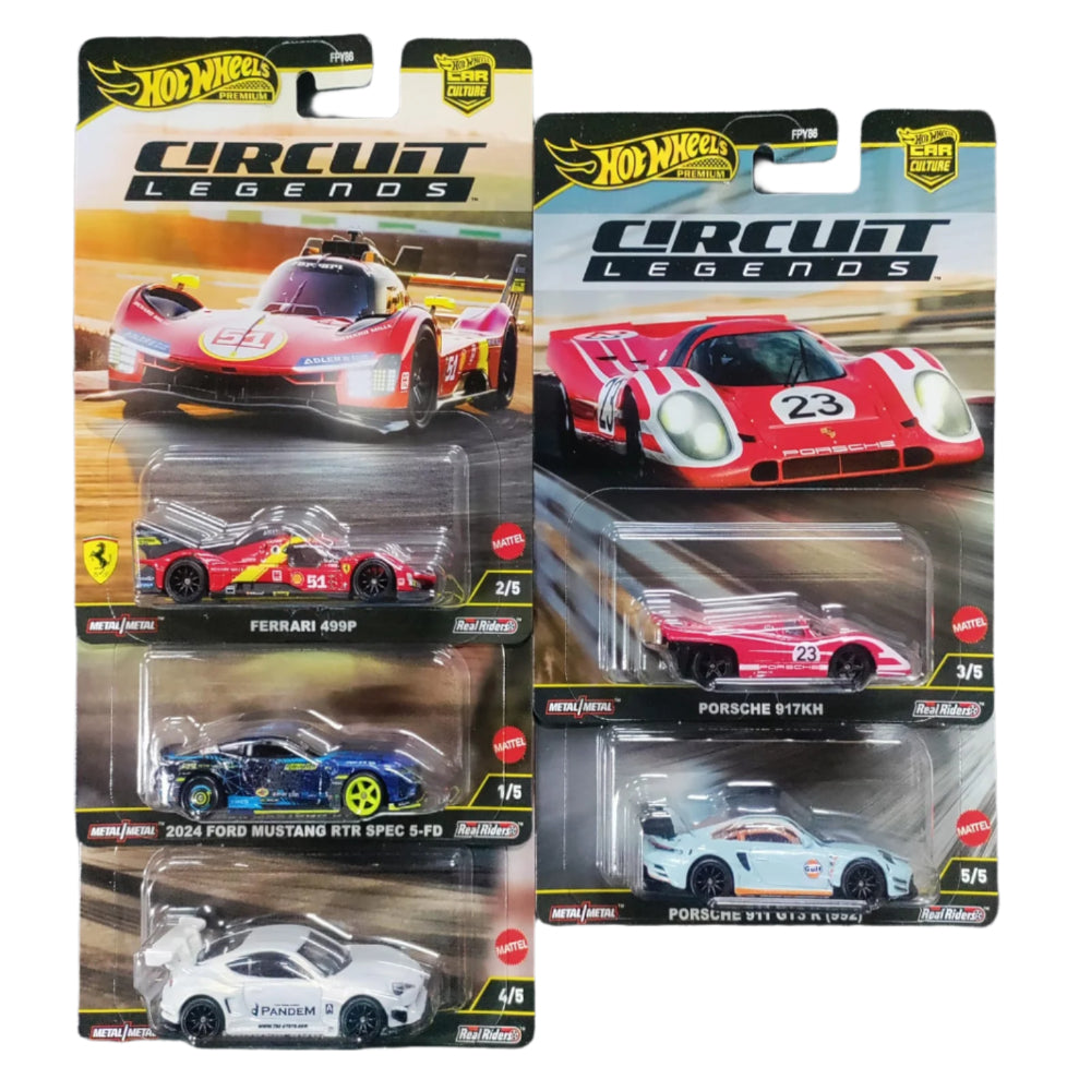 Hot Wheels Premium 2025 Circuit Legends -Set of 5 | Buy Online at