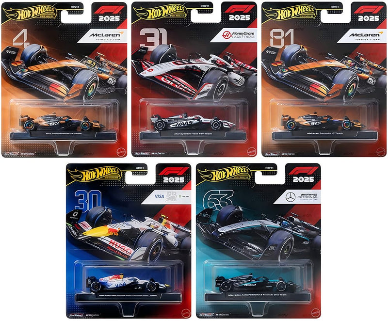 Hot Wheels Premium Formula 1 - Set of 5