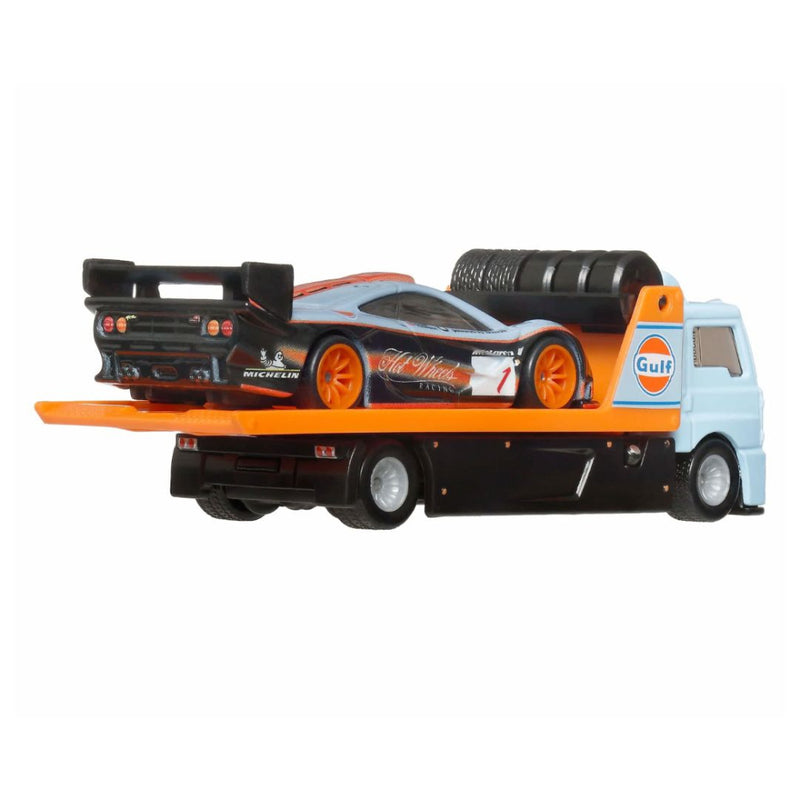 Hot Wheels Premium 1:64 Scale Gulf Racing Diorama Set of 4