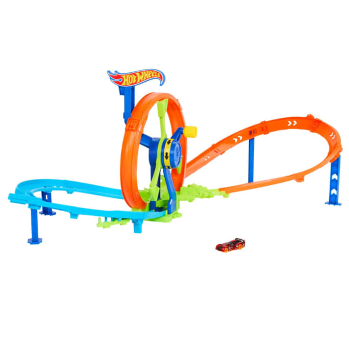 Hot Wheels Rapid Launch & Loop Playset With 1:64 Scale Die-Cast Toy Car, Crash & Track Set-Vehicles-Hot Wheels-Toycra