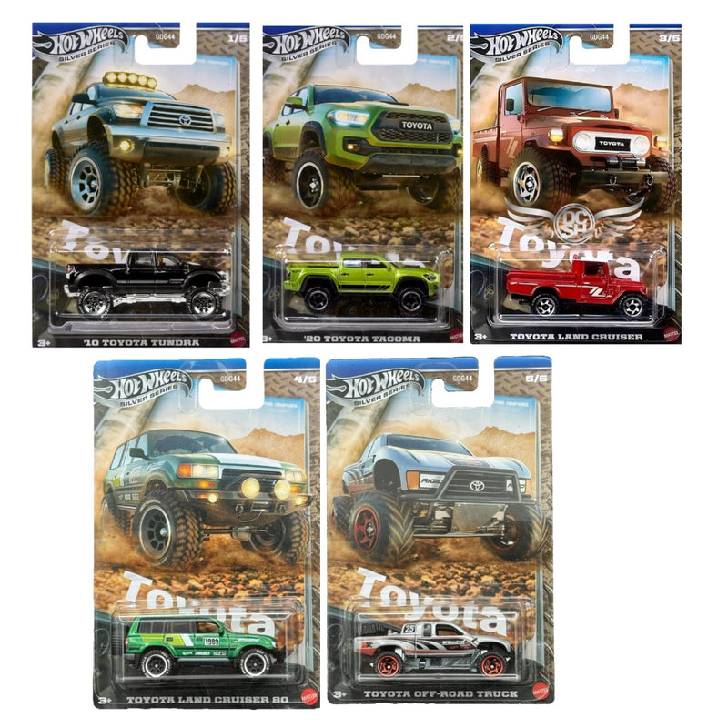 Hot Wheels Silver Series 2025 HW Toyota Trucks -Set of 5