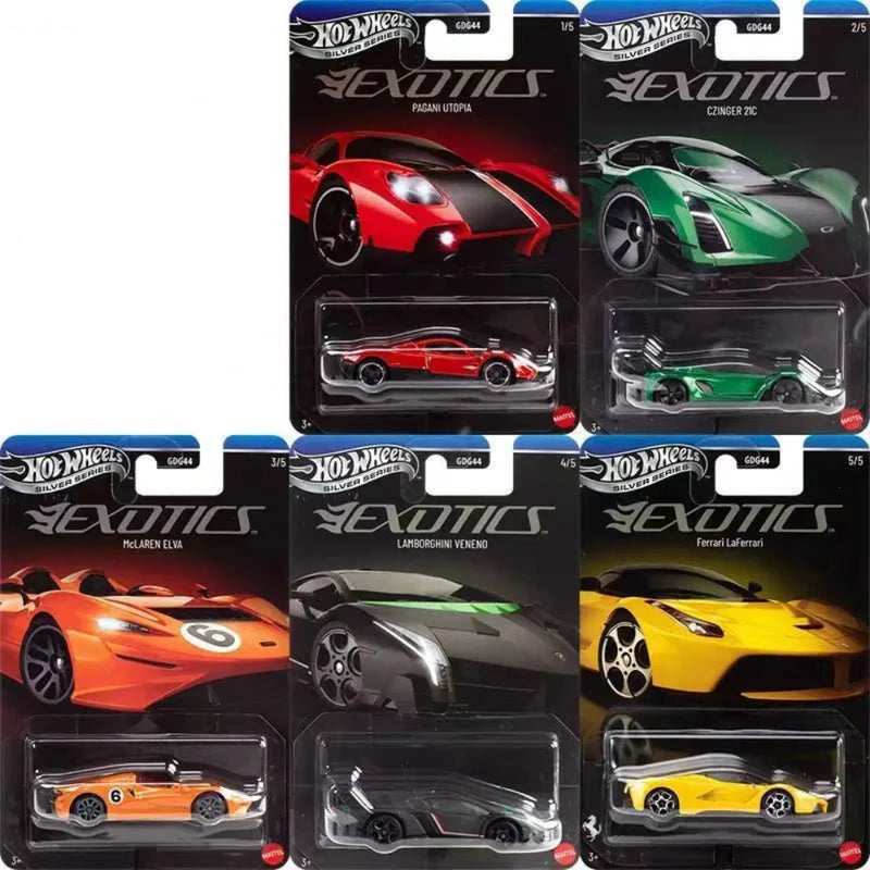 Hot Wheels Silver Series Exotics - Set of 5+Batman Collection Pack of 10 Cars