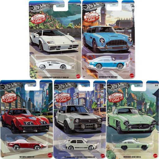 Hot Wheels Silver Series Vintage Club 1968 Set of 5 +Silver Series Batman Collection Pack of 10 Cars