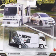 Hot Wheels Team Transport 07 Honda Civic Type R+ 24 Honda Civic Type R Combo