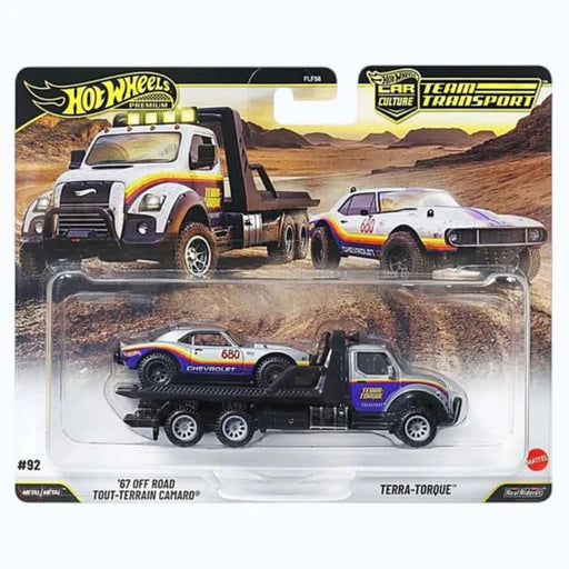 Hot Wheels Team Transport 67 Off Road Tout-Terrain Camaro+ 24 Honda Civic Type R Combo
