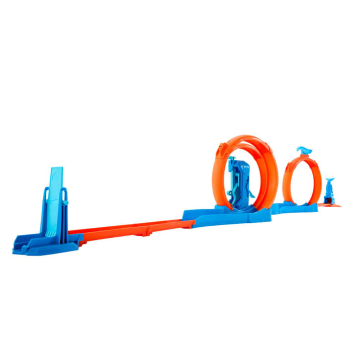 Hot Wheels Track Creator Triple Loop Pack & 1:64 Scale Toy Car, Track-Building Set-Vehicles-Hot Wheels-Toycra