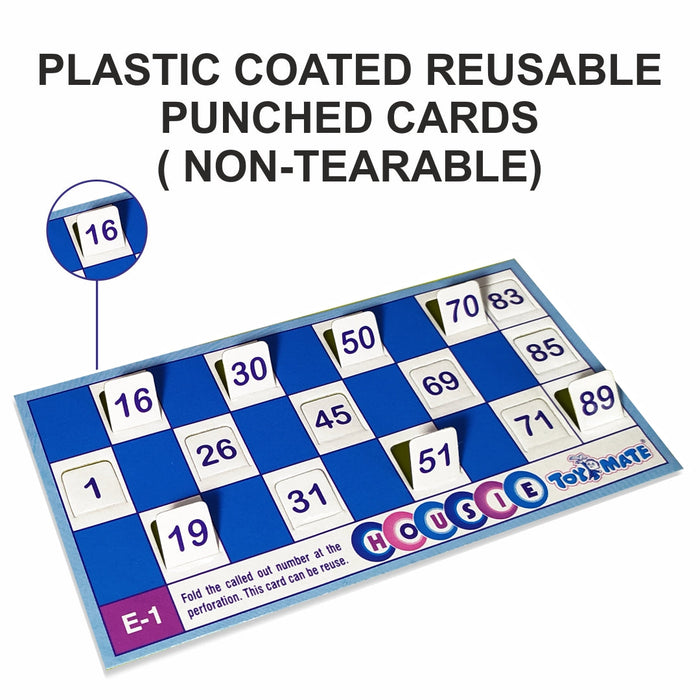 Housie 24 Reusable Cards | Classic Tambola Set for Family Fun (Ages 5+)-simple-Toymate-Toycra