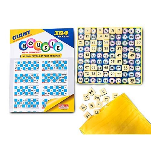 Housie 384 Game - Reusable Tickets with Plastic Gameboard | Family Party Game by Toymate-simple-Toymate-Toycra