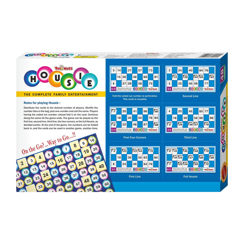 Housie 48 Reusable Cards | The Complete Family Entertainment Tambola Set (Ages 5+)