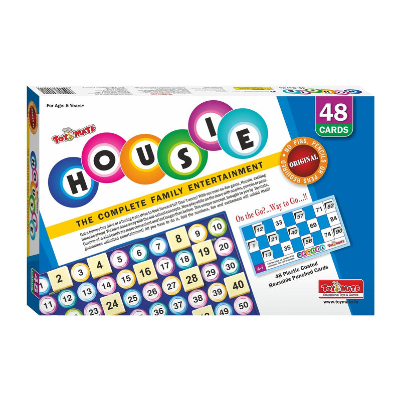 Housie 48 Reusable Cards | The Complete Family Entertainment Tambola Set (Ages 5+)