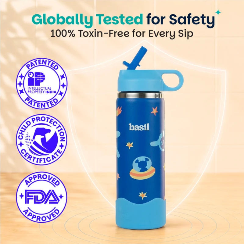 Basil HydraFizz Insulated Stainless Steel Water Bottle -600ml