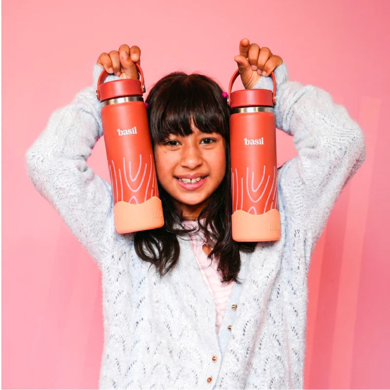 Basil HydraRush 600ml Insulated Bottle - Coral Swirl