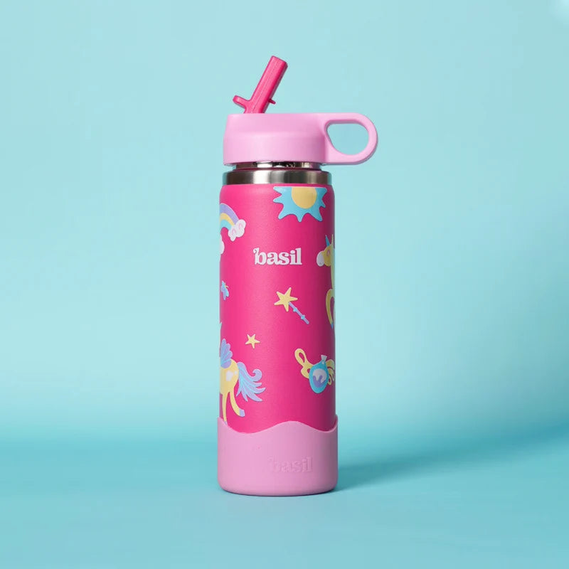 Basil HydraFizz Insulated Stainless Steel Water Bottle -600ml