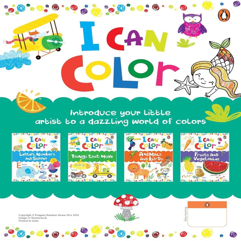 I Can Color (Set Of 4 Books)