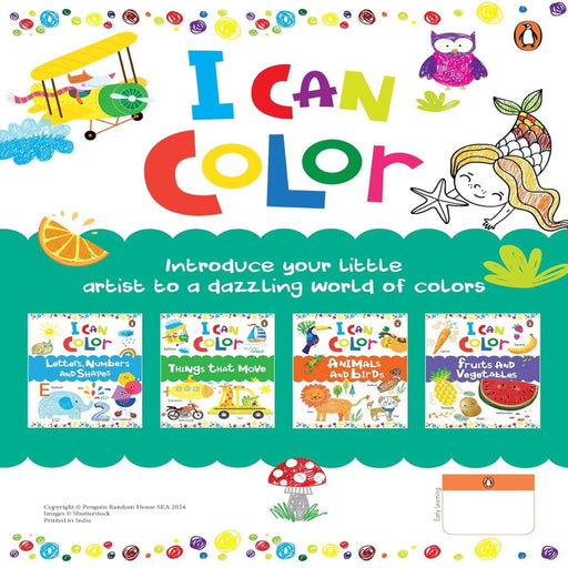 I Can Color (Set Of 4 Books)-Activity Books-Prh-Toycra