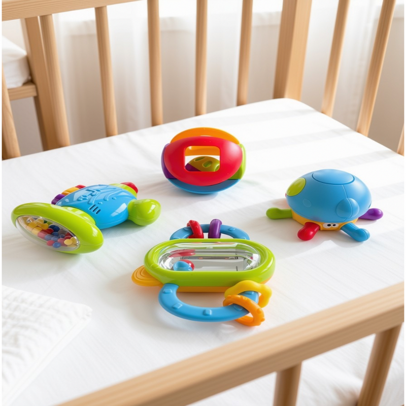 Open Ended First Senses Baby Rattle - 4 pcs Set