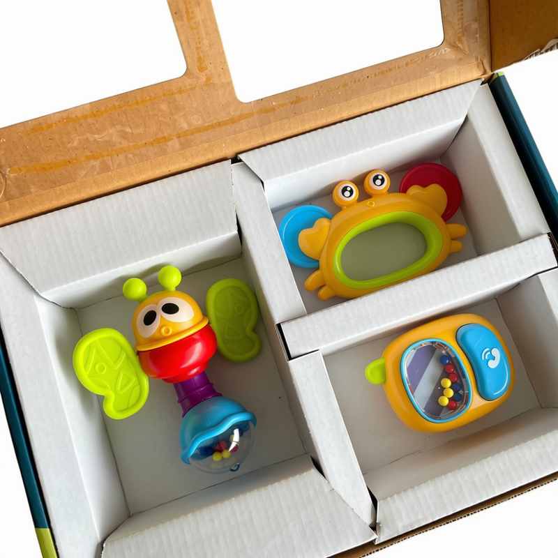 Open Ended First Senses Baby Rattle -3 pcs Set