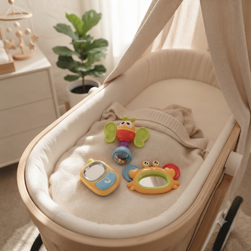 Open Ended First Senses Baby Rattle -3 pcs Set