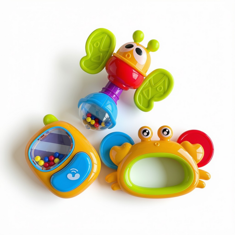 Open Ended First Senses Baby Rattle -3 pcs Set