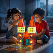 ITPlay Glow In The Dark Magnetic Tiles 40Pcs Building Set