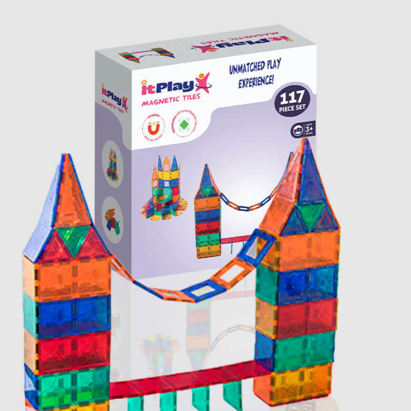 ITPlay Magnetic Tiles 117 Pcs Building Set